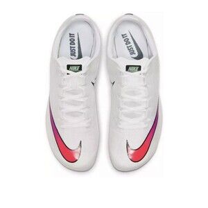 Nike Zoom 400 Track Spikes Pure Hyper Jade Flash Crimson AA1205-100 Mens Sz 11.5